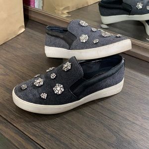 Embellished Micheal Kors slip on shoes